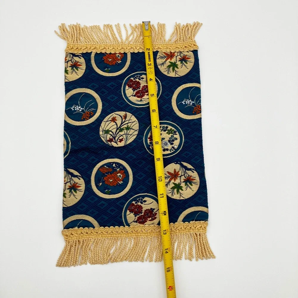 Vintage Japanese Uchishiki Buddhist Altar Cloth Kinran Gold Brocade Runner 14.5